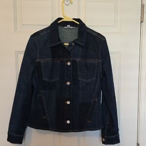 Chico's Dark Indigo Denim Trucker Jacket